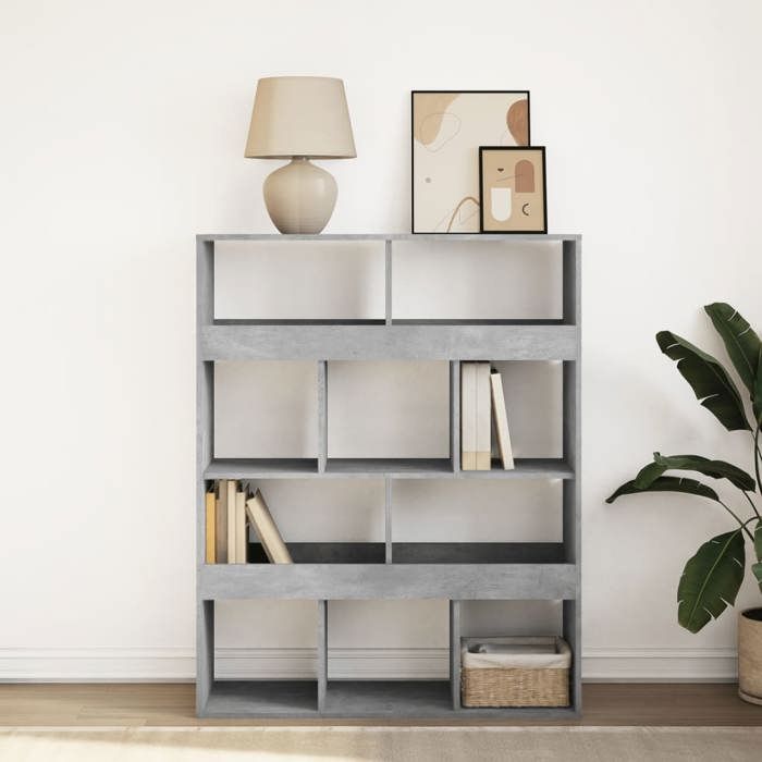 VidaXL Bookcase Concrete Grey 100x33x125.5 Cm Engineered Wood 3309360