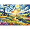 Van Gogh Colorful Sunset Jigsaw Puzzle Famous Landscape 1000 Pieces, Popular Korean Puzzle