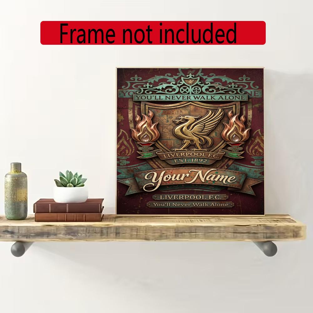 Liverpool Team Customize Text Diamond Painting Round Diamond Mosaic Suitable For Beginners Diamond Painting Rhinestones Gift Frameless
