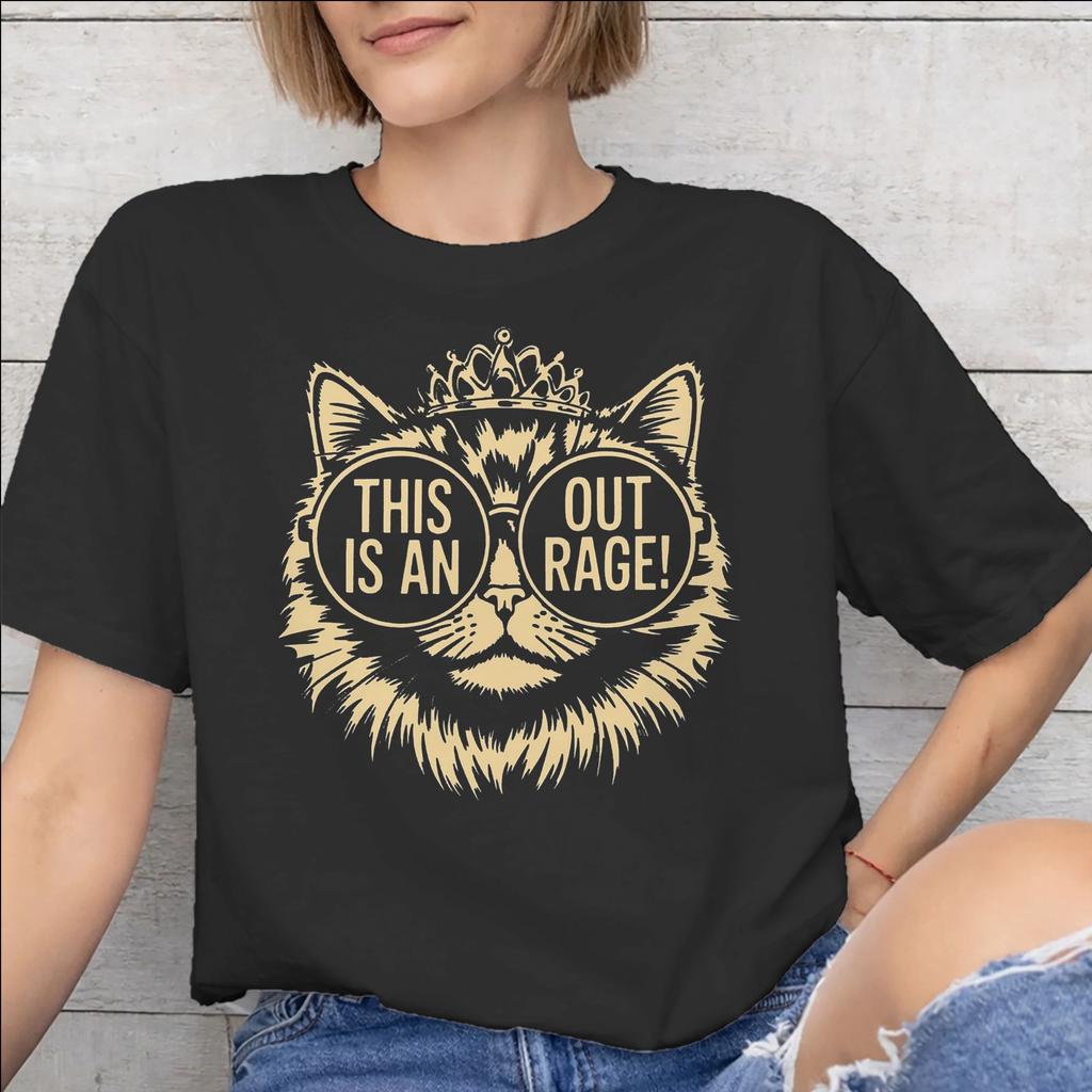 This Is An Outrage Princess Donut Cat New Arrival T Shirts Unisex Unisex Cotton Tee Shirt Clothing