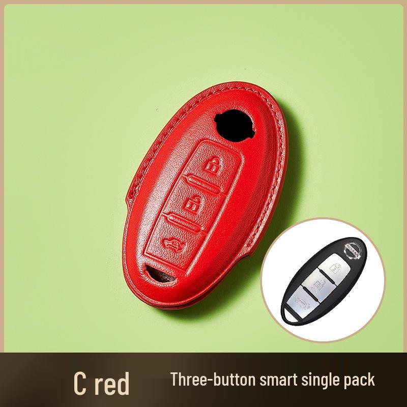 Ключница из коровьей кожи растительного дубления для ключа от автомобиля New Sylphy Murano, ручная работа, дизайн с пряжкой для мужчин