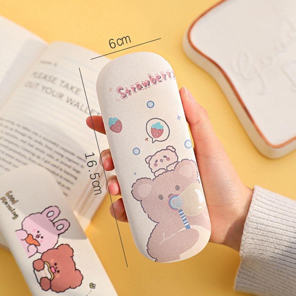 Leather Women Cartoon Eyewear Bag Spectacle Case Glasses Box Reading Glasses Case Eyeglass Hard Box