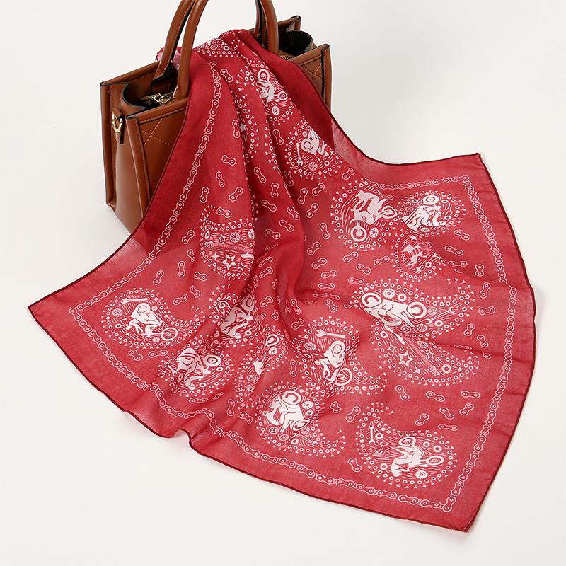 Fashion Paisley Print Cotton Hairbands Scarf Women  New Elagant Bandana Neck Kerchief Head Bands Foulard Female Scarfs