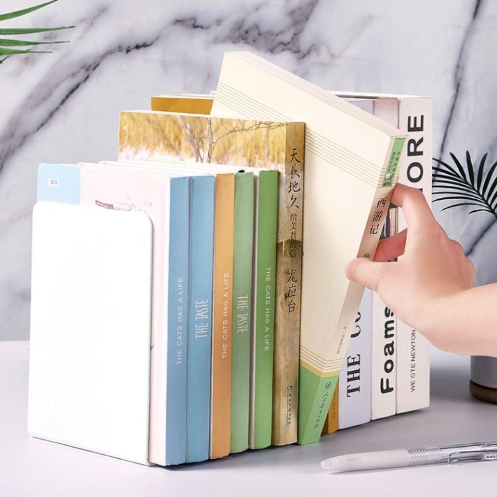 L-образная подставка для книг Прочная подставка для книг Настольный органайзер Настольные книжные упоры Студент