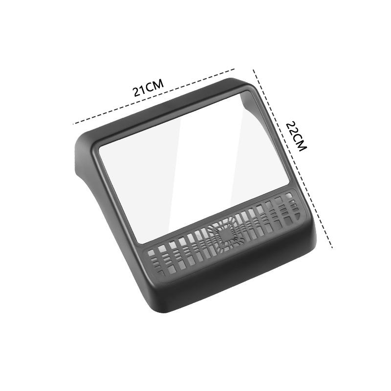 For Tesla Model Y Juniper 2025 2026 ABS Rear Center Console Air Outlet All-inclusive Protective Cover Integrated Tempered Glass