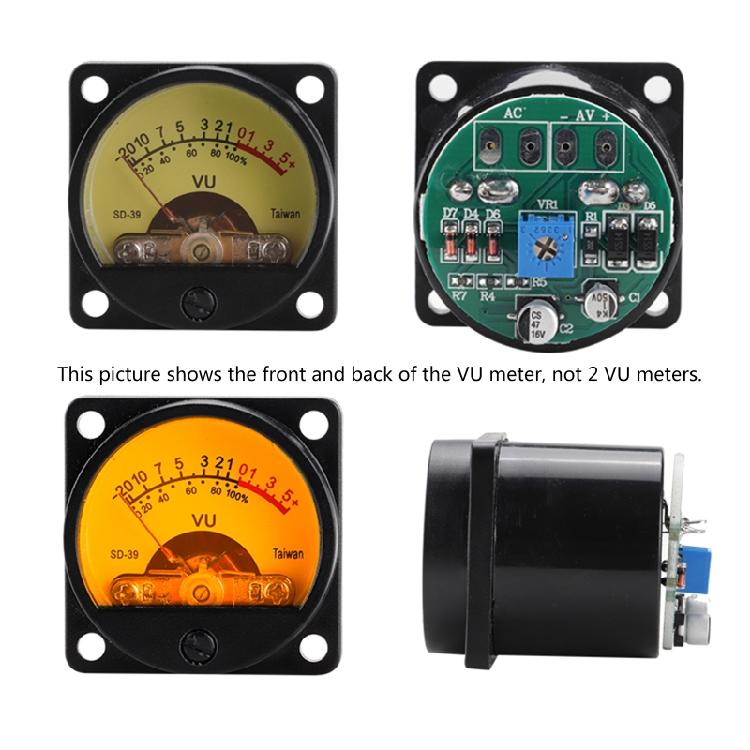 VU Meter Warm Back Light Recording VU Panel Test Meter Audio Level Amp Driver