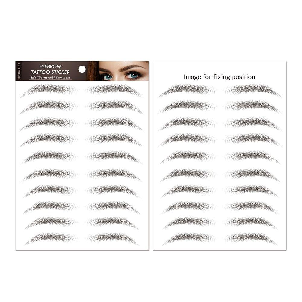 Косметические 6D татуировки для бровей Наклейки Моделирование бровей Наклейки для бровей Переводные картинки для воды