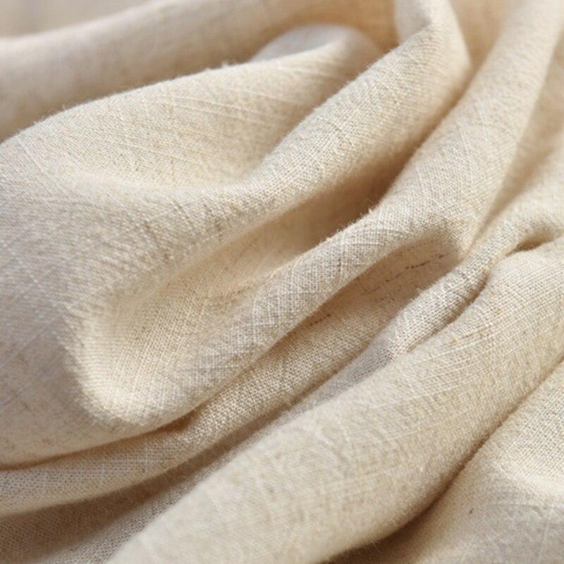 Johnature Solid Color Wide Leg 2021 Spring New Pockets Cotton Linen Women Cloths Pants