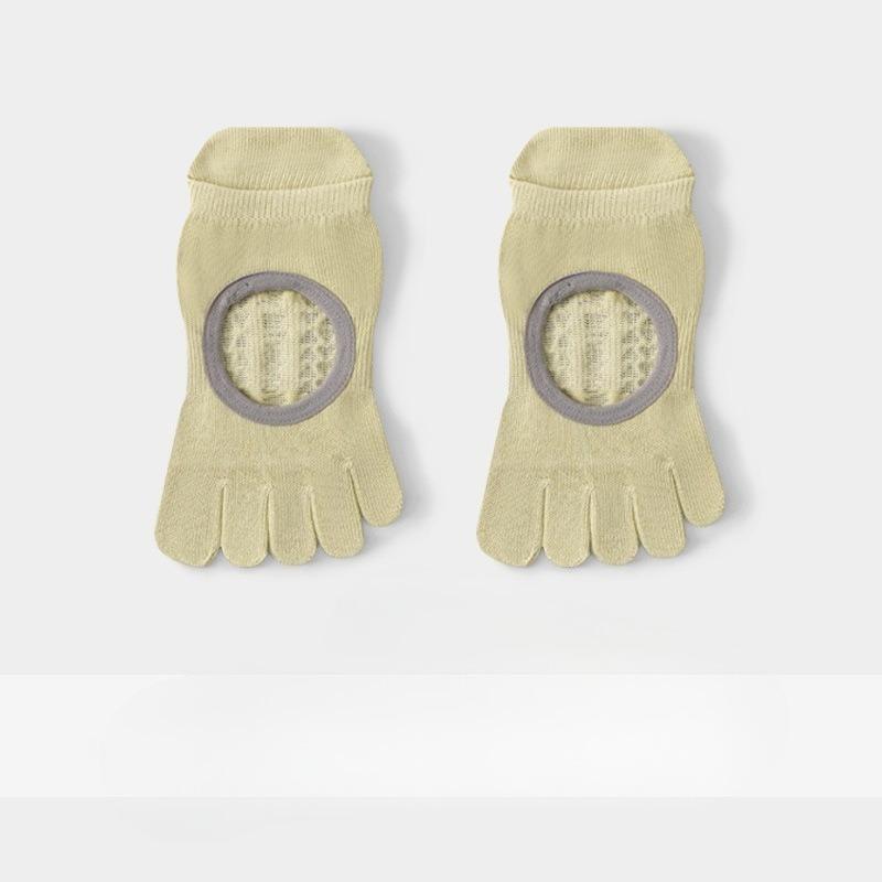 Летние носки для йоги с пятью пальцами, нескользящие носки для занятий спортом в помещении, фитнесом, пилатесом, тренировок с раздельными пальцами