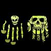 Рука Кость Хэллоуин Светящиеся Варежки Модные Аксессуары Митенки Перчатки с Полным Пальцем