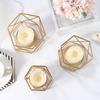 Fashion Geometric Iron Candlestick Wall Candle Holder Ornament Minimalist Wedding Home Decor Gift