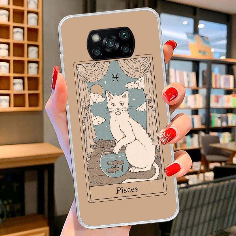 Чехол для телефона с рисунком милых кошек Таро для Xiaomi Poco F7 Ultra X7 X6 X5 Pro M7 Redmi 15C 15 13C 13 12C 12 10C 10 9A 9C 9T 9