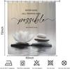 Шторка для душа Zen Lotus Spa Чернильные цитаты Медитация Вдохновляющая Мотивационная Библейская Ванная Комната Набор Аксессуары Декор с