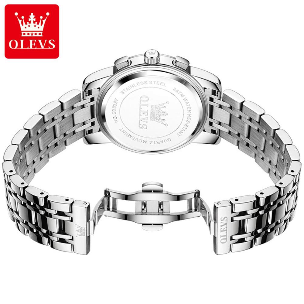 Роскошные кварцевые часы-хронограф для мужчин, модные многофункциональные, с фазой Луны, водонепроницаемые, с люминесцентной подсветкой, с датой, деловые мужские часы