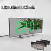 LED Large Curved Screen Crystal Clock Multifunctional Electronic Alarm Clock Creative Bedside Silent Clock Interior Decoration