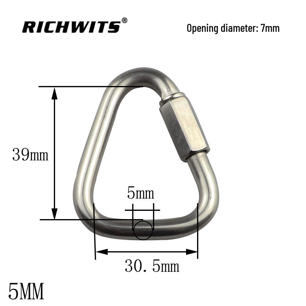 304 Stainless Steel Curved Triangular Safety Lock Quick Release Buckle