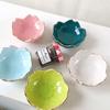 2pcs Sakura Ceramic Seasoning Dipping Bowl Cherry Blossom Trinket Plate Sauce Porcelain Sauce Dish Plate for Condiment Kitchen
