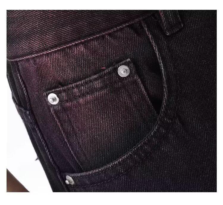 Мужские джинсы в стиле ретро-граффити: Модные, красивые, широкие, свободные, прямые брюки для мытья полов