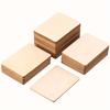 36pcs Blank Wood Squares Wood Pieces Unpainted Round Corner Cutouts for DIY Arts Craft Project Decoration