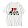 Футболка I Love Jenna Ortega, топы, летние свободные футболки унисекс в стиле хип-хоп с короткими рукавами, унисекс, женская мода, повседневная футболка большого размера, европейский размер