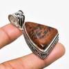 Mahogany Obsidian Gemstone Handmade 925 Silver Plated Jewelry Pendant 1.89"