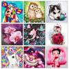 5D Diamond Painting Cartoon Owl Arrival Full Round Diamond Embroidery Sale Mosaic Cat
