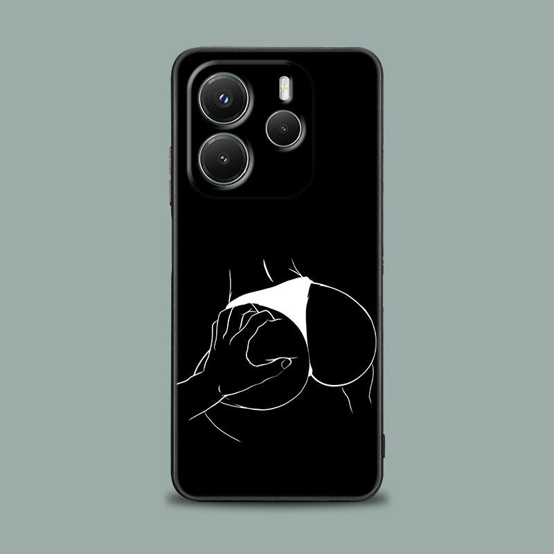 Phone Case for Xiaomi Redmi 15C 14C 12C 13C 4G Redmi Note 15 14 13 12 11 10 Pro Plus 12S Cover Sexy Line Art Lover Couple Kiss