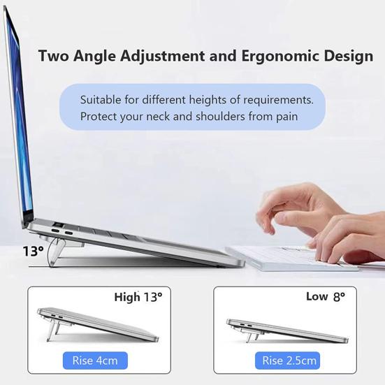 Foldable Laptop Stand Easy Installation Mini Portable Notebook Support Holder Size Adjustable Riser Laptop