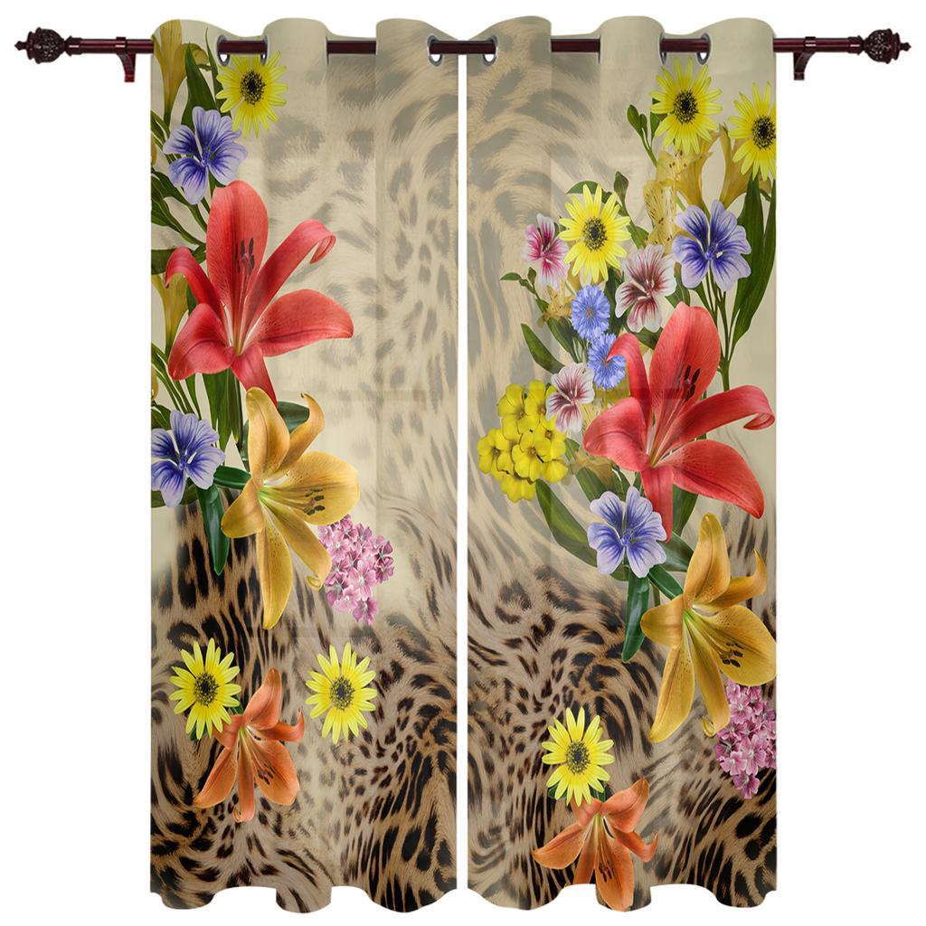 Красная зебра с леопардовым принтом, оконные шторы, домашний декор, оконные шторы для спальни, занавески для гостиной