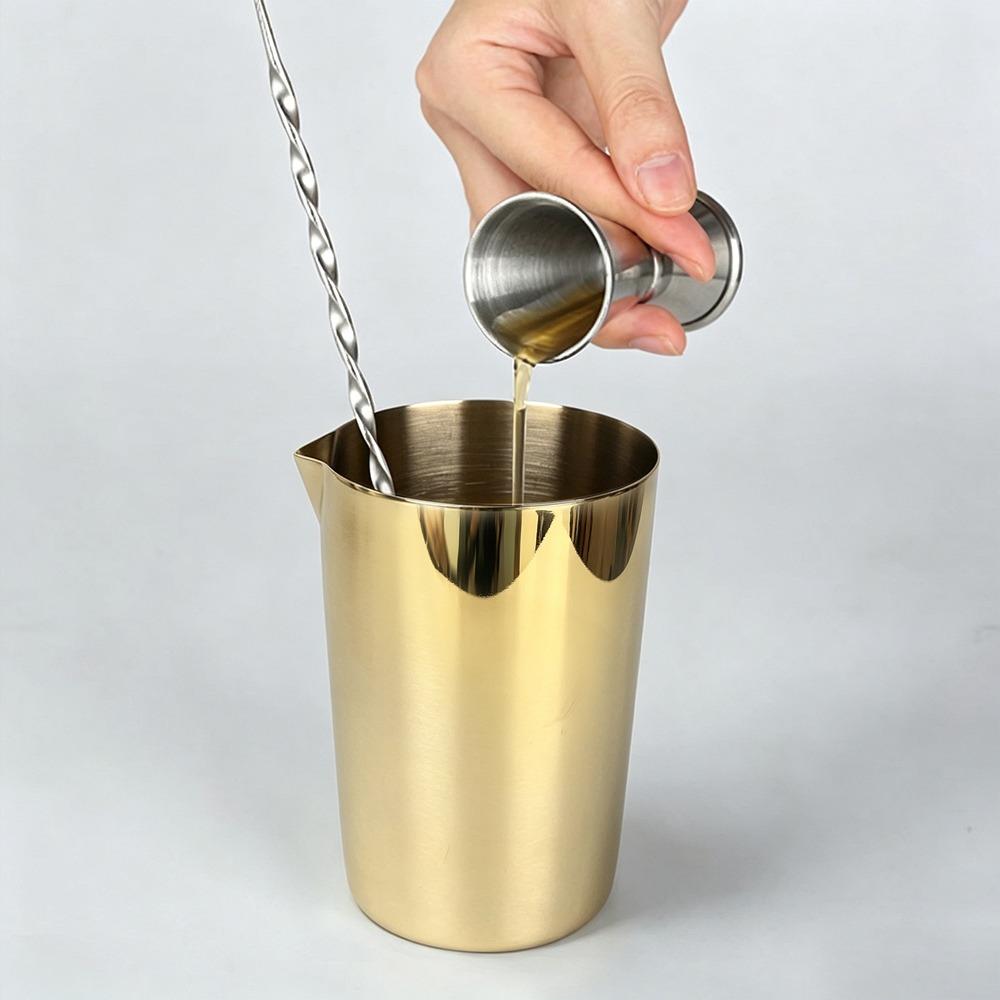 Insulation Cocktail Mug 304 Stainless Steel Wine Stirring Cup Professional Mixing Cup Bartender