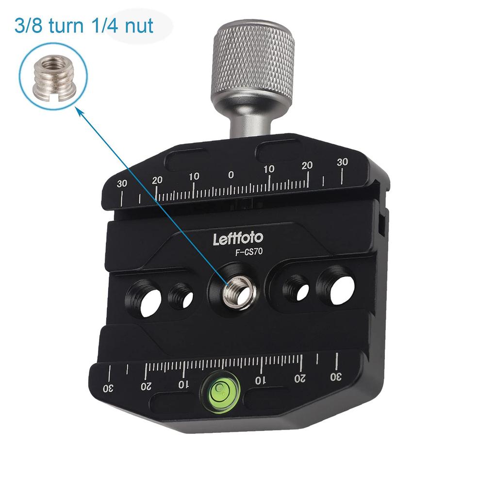 Leftfoto 70mm Quick Release Clamp for Arca Universal Quick Change Seat for Tripod Ball Monopod and Tripod Quick Release Swiss-Style Plates, Heads,