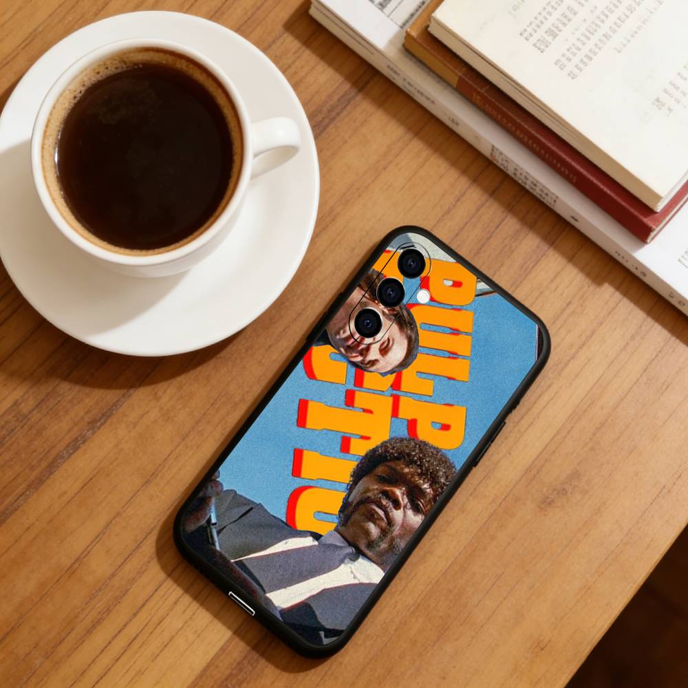 Чехол для телефона Pulp Fiction Черный Силиконовый Мягкий Для Samsung Galaxy A73,A72,A71,A70,A53,A52,A51