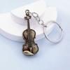 Брелок для ключей в виде скрипки и виолончели, медный бронзовый музыкальный инструмент, кулон для любителей музыки