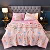 Flowers Printed Summer Quilted Quilt Floral Style Lightweight Air-conditioning Thin Comforter Soft Breathable Blanket Washable
