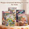 Алфавит Математика Рисование Магия Желобчатые Рабочие тетради для письма Многоразовые Дошкольное обучение Для детей