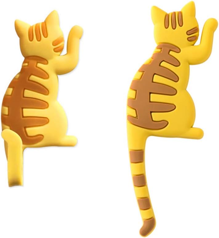 6шт магнитные крючки в форме кошки бесследный холодильник держатель для ключей для офиса холодильник доска декор случайный узор