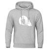 Funny Rabbit Men High Quality Solid Color Hooded Animal Bunny Lover Long Sleeve Sweatshirt 2025 Male Casual Sporty Pullover