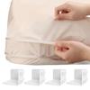 4Pcs Bed Sheet Holder with Silicone Lock Strip Heavy Duty Bedsheet Corner Fastener Keep Sheets Tight All Mattress Size Fitted Sheet Fixing Clip Keeper