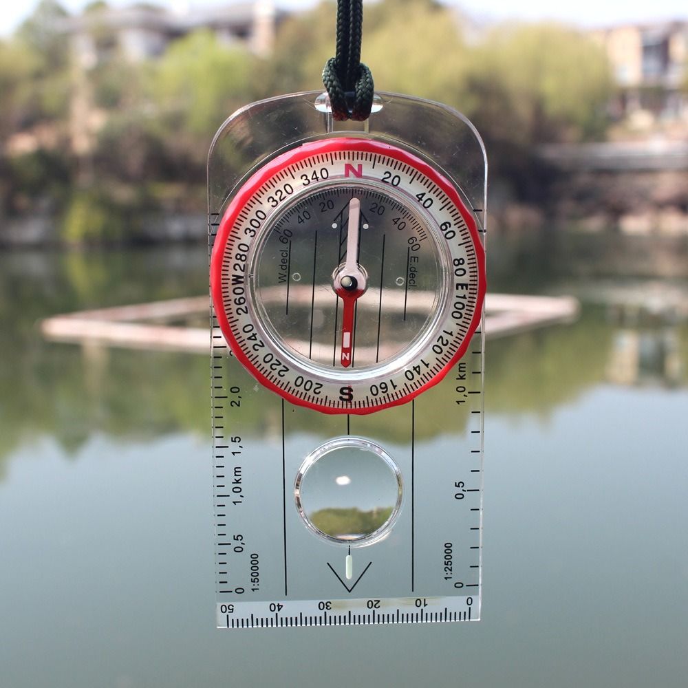 Scale Ruler Orienteering Thumb Compass Outdoor Navigation Compass Map Reading Scouts Compass Ruler