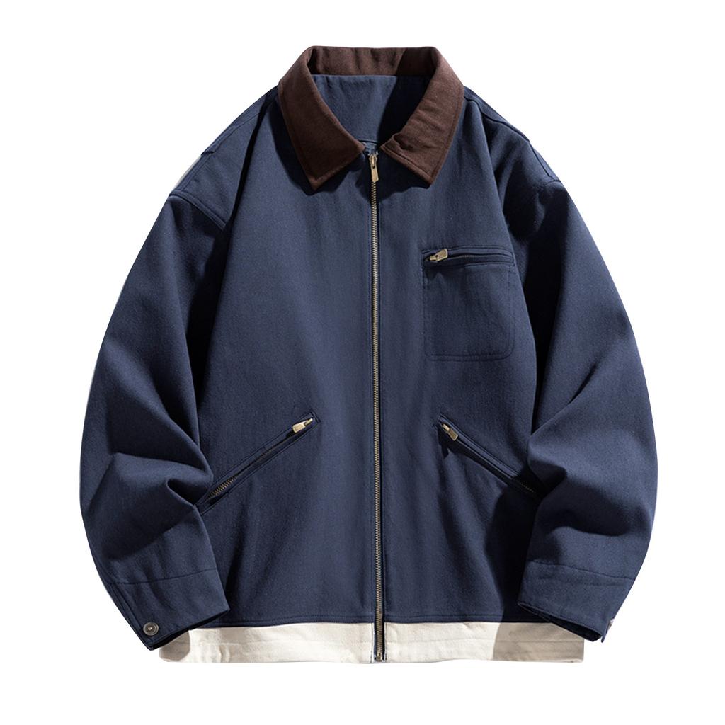 Men's Solid Color Camouflage Outdoor Sports Jacket Men's Pocket Button Casual Jacket