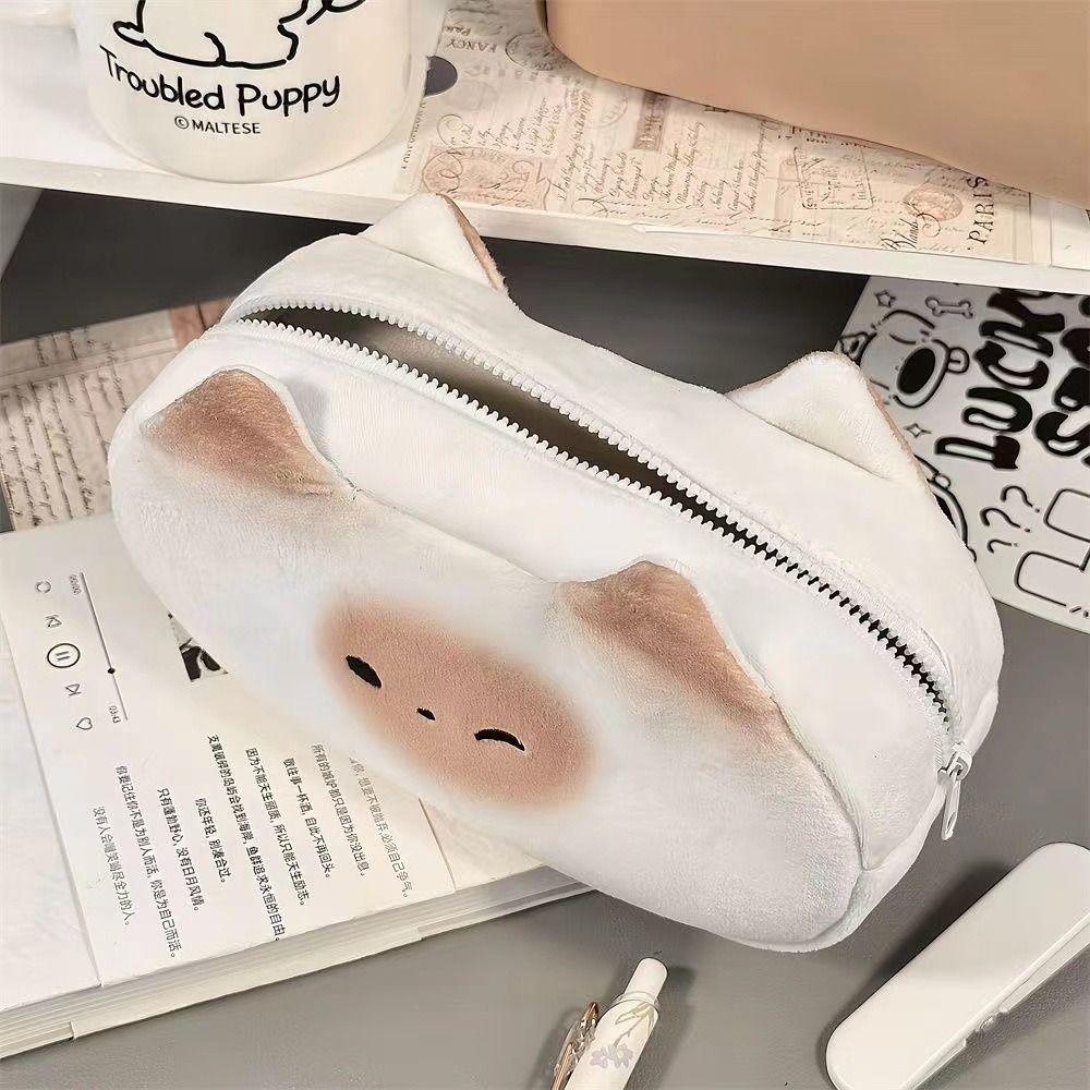 Large Capacity Pen Bag Plush Stationery Organizer Multi-function Stationery Bag  Student
