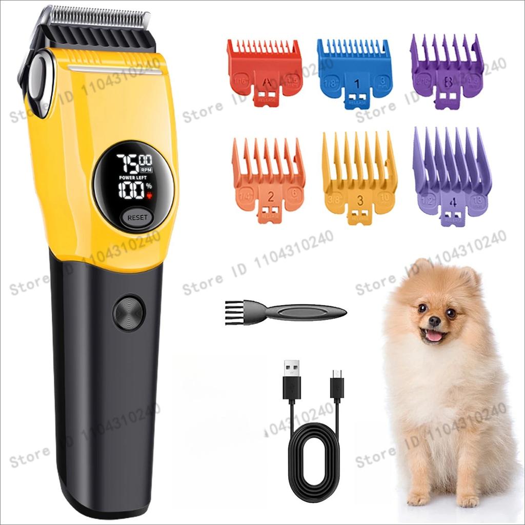 New Professional Dog Clipper Pet Hair Trimmer Cat Shaver Animal Foot Grooming Kit Rechargeable Low Noise Hair Cutting Machine