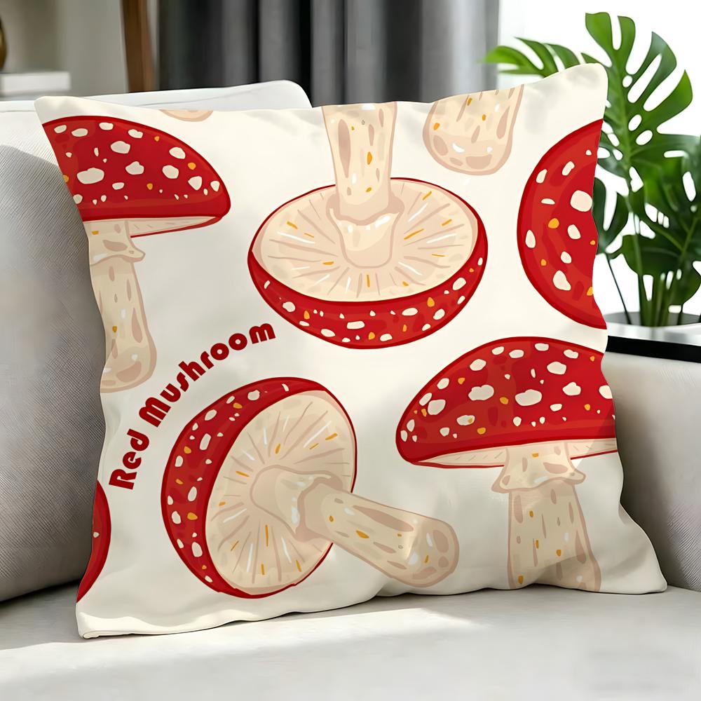 Plant MMushroom Cushion Cover Cushion Cover Set Pcs x x x Pillowcase Decorative Sofa Home Decor