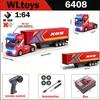 Новый Wltoys 6408 1:64 Радиоуправляемая Машинка 4WD Мини Контейнеровоз из Сплава Дрифт Гонки 2.4G Пульт Дистанционного Управления Трактор с Прицепом Игрушки Для Детей