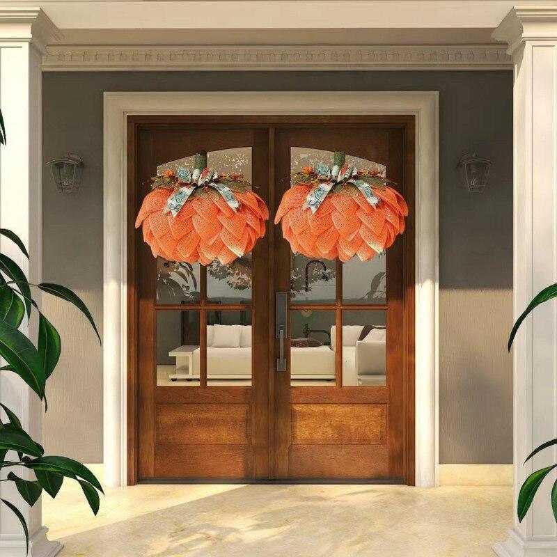 Урожай Осенней Тыквы Садовая Дверь Висит