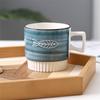 300 мл японская керамическая кружка для кофе и пива с ручкой, чашки для завтрака и овсянки, домашняя фарфоровая посуда, офисная чашка для чая и воды в подарок