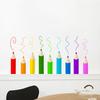 Мультяшные красочные наклейки на стену в виде карандашей для детской комнаты, яслей, дома, самоклеящиеся наклейки на стену