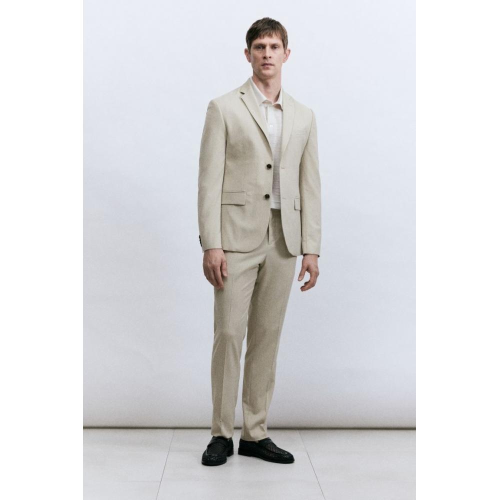 Куртка HM Slim Fit бежевого цвета