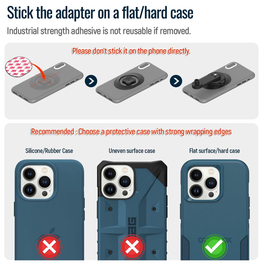 Bicycle Phone Road Bike Phone Aluminum Smartphone for Mountain Bikes and Cross Compatible with and Android Inch Smartphones Holder, 1-Second