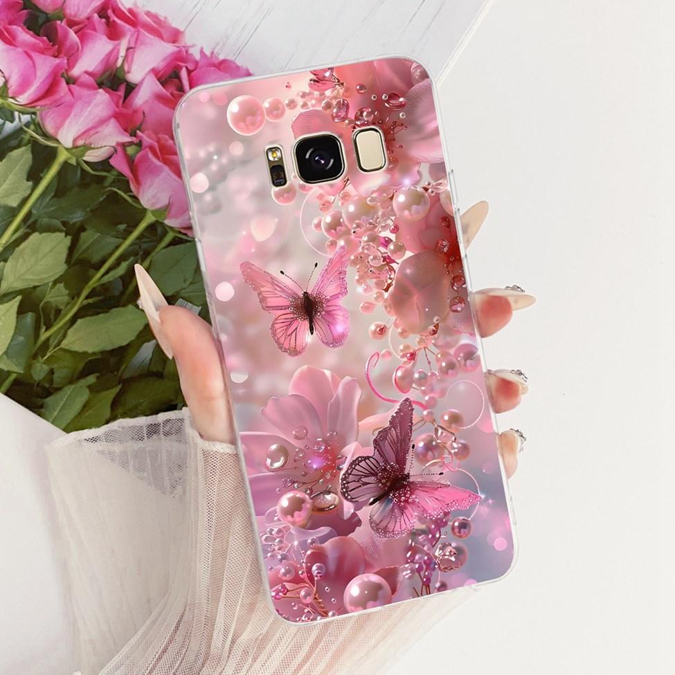 Прозрачный Чехол Для Samsung Galaxy S8 Plus SM-G955F Для Samsung S8+ Чехол Роскошная Корона Буквы A-Z 2D Плоский Рисунок Мягкий Чехол Для Телефона